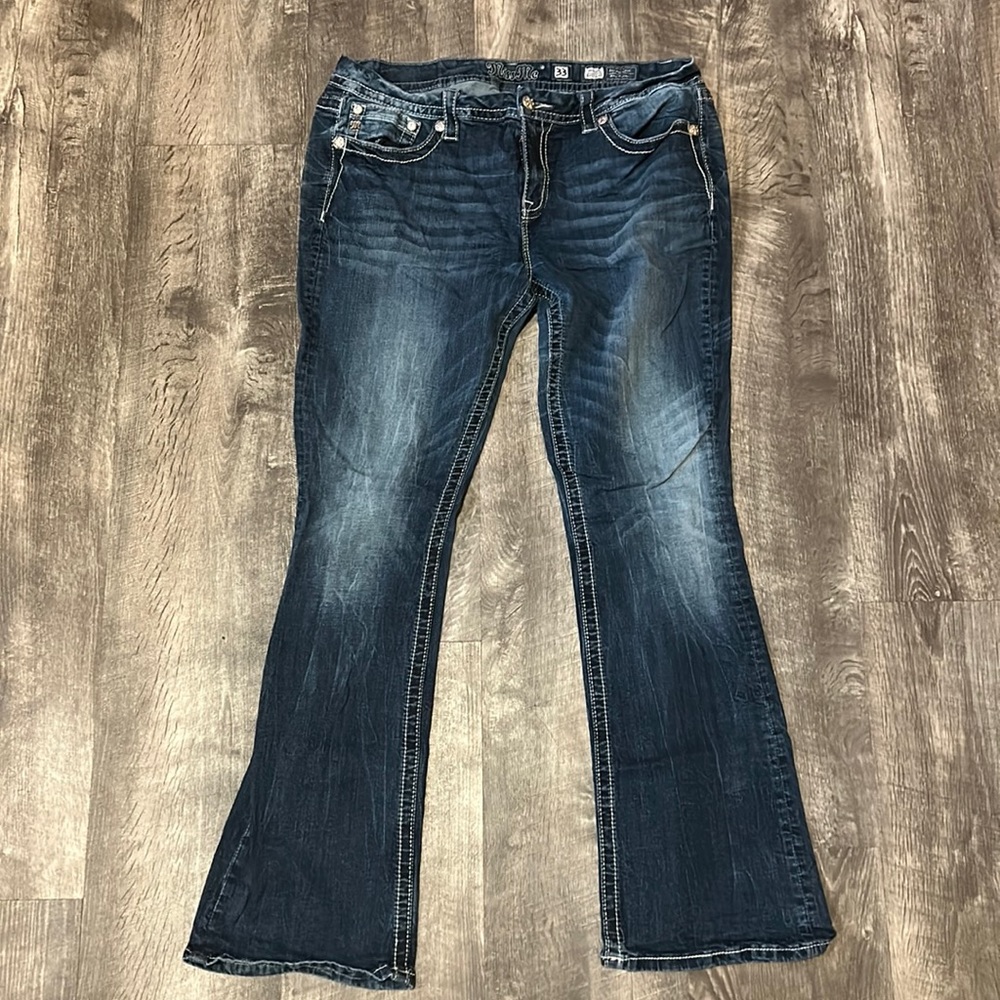 Miss me size 33 mid rise easy boot jeans